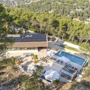 Photo 22 - Villa avec piscine à débordement et jacuzzi rooftop - La villa et la piscine vue de haut