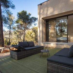 Photo 27 - Villa avec piscine à débordement et jacuzzi rooftop - Salon extérieur