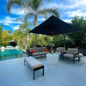 Photo 7 - Villa avec piscine et jardin - Salon extérieur