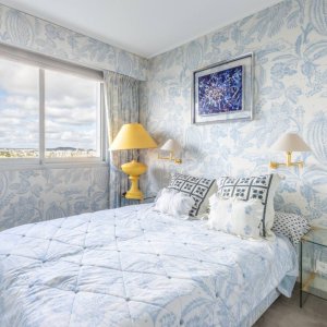 Photo 14 - Superbe appartement avec 3 chambres et vue panoramique - Tour Eiffel et Sacré-Coeur - Chambre bleue