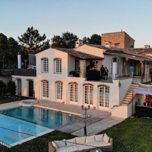 Photo 10 - Grande villa avec magnifique vue sur Cannes et St Tropez - Vue aérienne depuis la double terrasse côté piscine