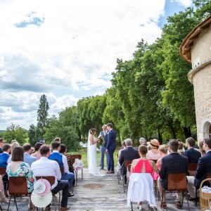 Photo 13 - 15th century french Chateau de Lerse oozes style, romance and ambience, 300 acres... - Ceremony on terrace of Le Pigeonnier