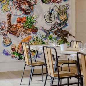 Photo 8 - Restaurant de privatisation de 80 m² avec cheffe cuisinière - la toile de Patrick Pleutin habille la pièce 