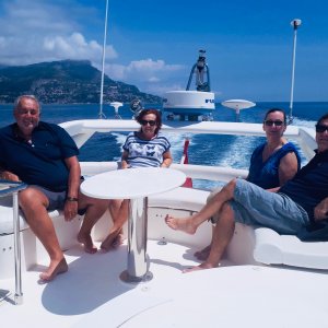 Photo 13 - Spend a unique and special day or charter over several days with family, friends or work colleagues  - Profiter du paysage d'Eze depuis le flybridge