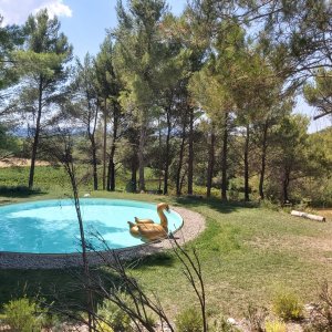 Photo 1 - Grand jardin avec piscine dans la campagne aixoise avec vue sur mer - piscine